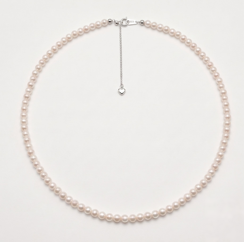 Dainty Freshwater Pearl Necklace | 4-4.5mm AAAA Seed Pearls | Adjustable Length