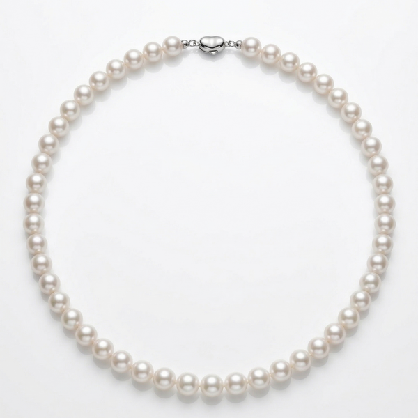 Luxe Heirloom Freshwater Pearl Necklace | 8.5–9mm AAAA Round | Sterling Silver Clasp