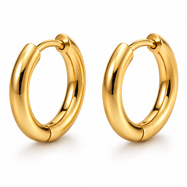 Nest Graduated Huggie Set of 3, 18k Gold Plated Steel