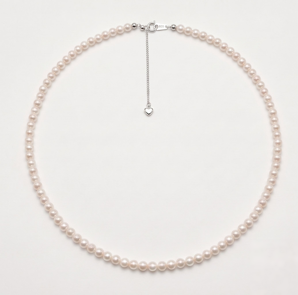 Dainty Freshwater Pearl Necklace | 4-4.5mm AAAA Seed Pearls | Adjustable Length
