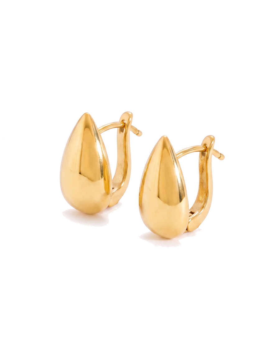 Teardrop Huggies - the pair angled together showing the hinged closure