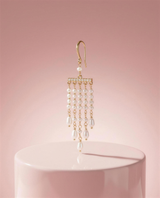 Freshwater pearl tassel drop earrings in our Ontario atelier.