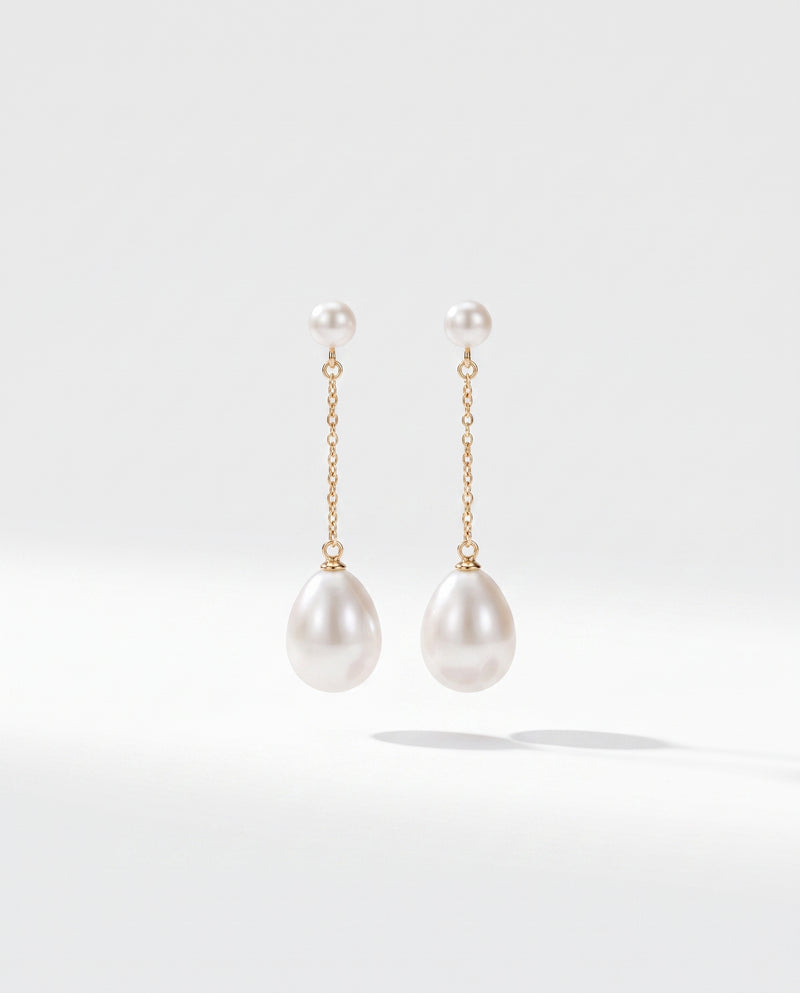 Fine Chain Pearl Drops