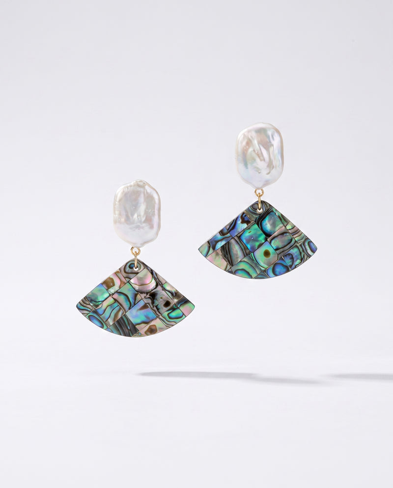 Abalone Shell Fan Drops